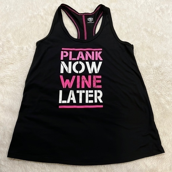 Athletic Plank Now Wine Later muscle tank top medium - Picture 1 of 8